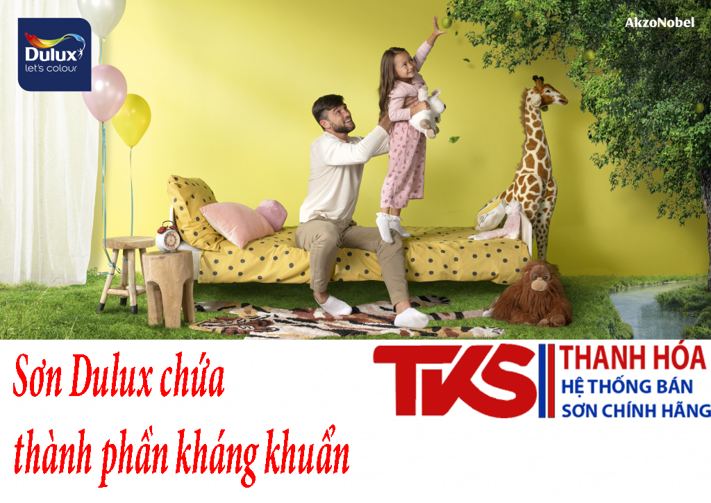 Sơn Dulux chứa thành phần kháng khuẩn