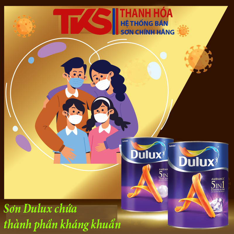 Sơn Dulux chứa thành phần kháng khuẩn