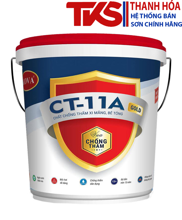 Sơn chống thấm giá rẻ cho sân thượng Kova CT11A-Gold