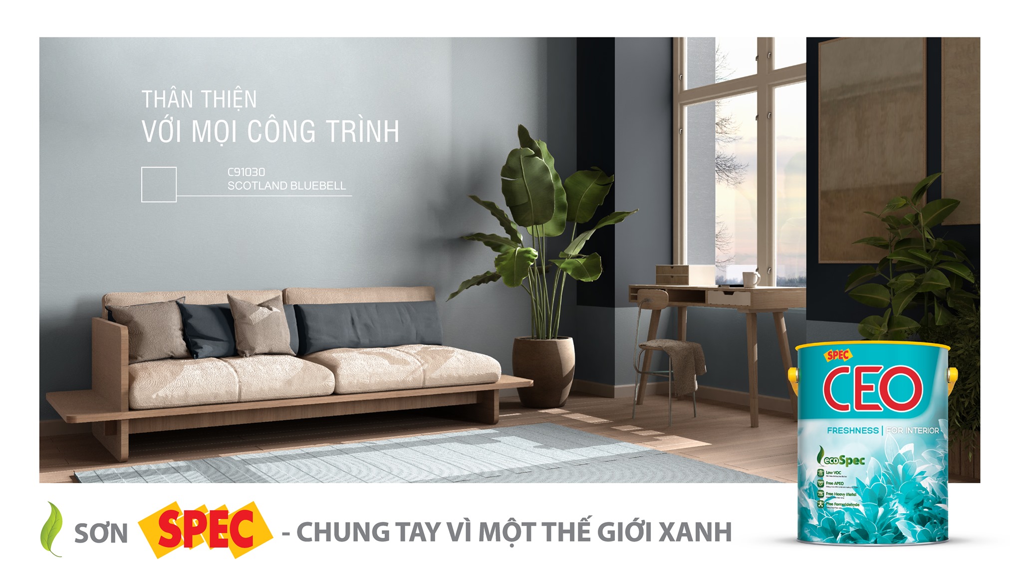 Nên sơn nhà bằng sơn Spec