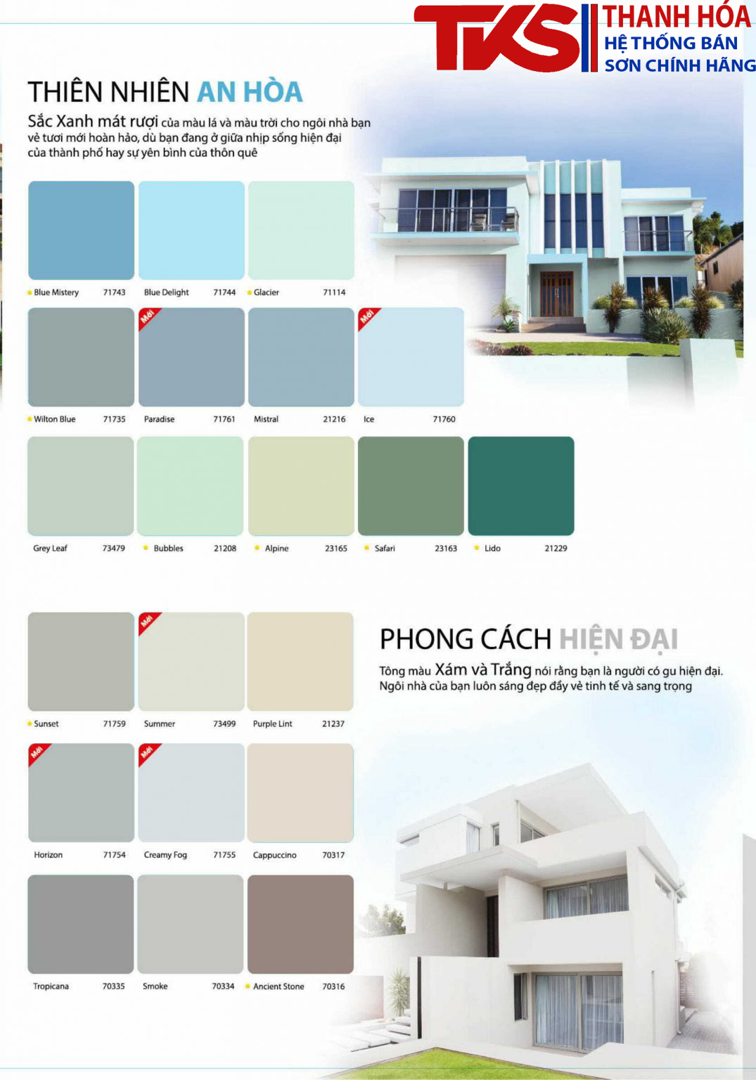 Bảng màu sơn Dulux