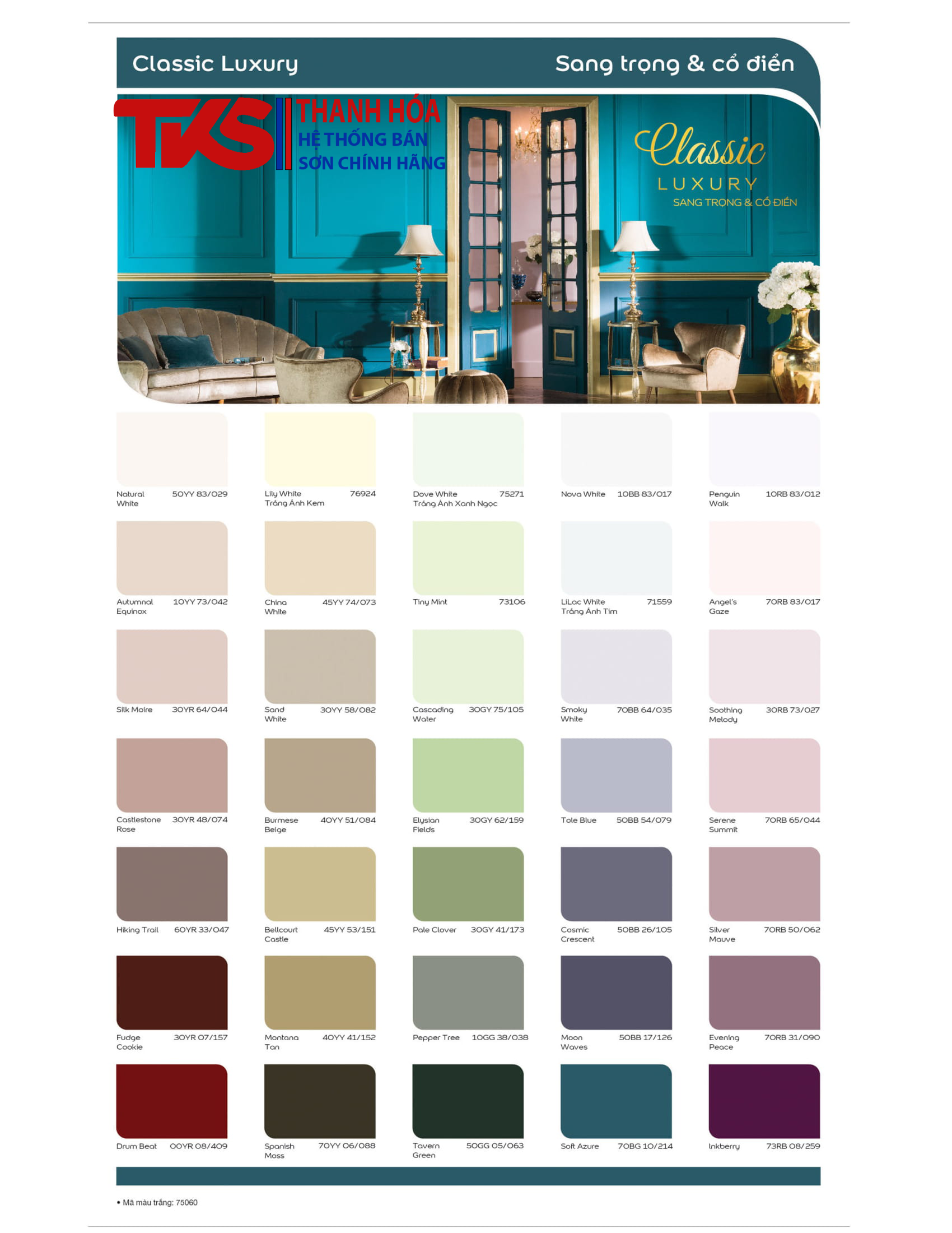 Bảng màu sơn Dulux Ambiance 5 in 1