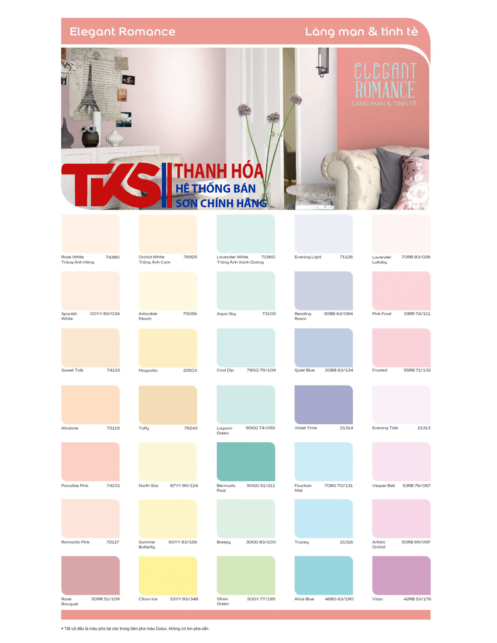 Bảng màu sơn Dulux Ambiance 5 in 1