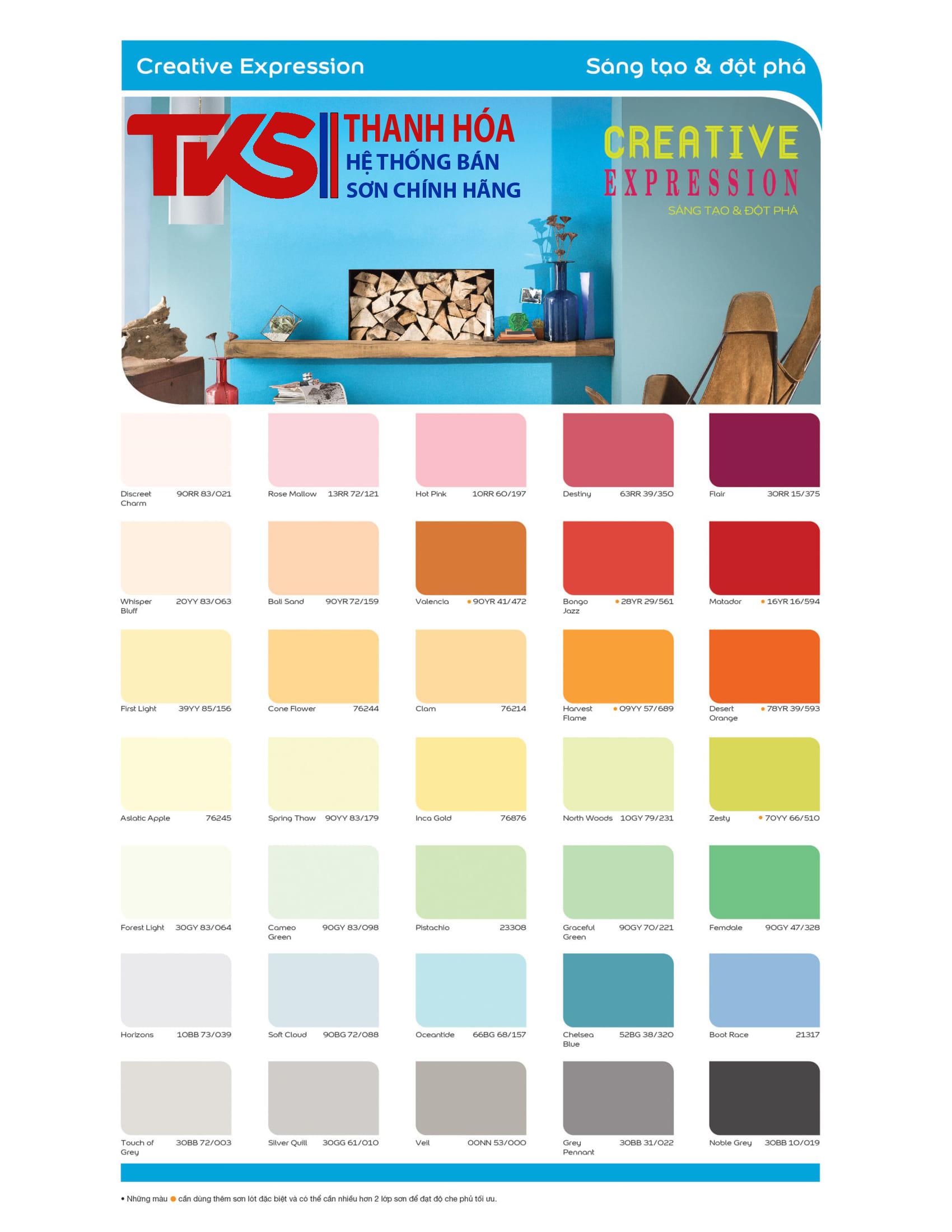 Bảng màu sơn Dulux Ambiance 5 in 1