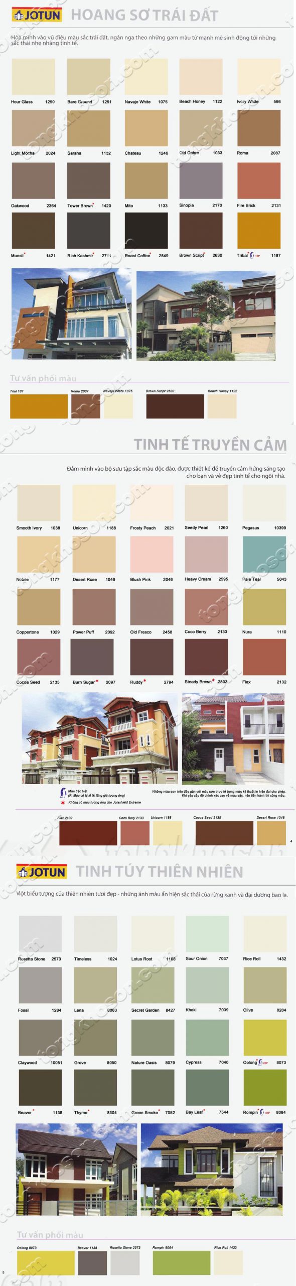 Bảng màu sơn Jotun mới cập nhập