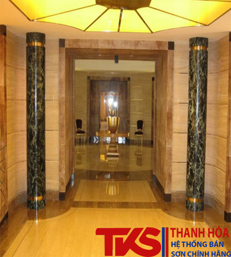 Biệt thự sử dụng sơn giả đá Nishu