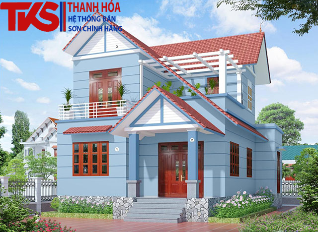 Mệnh Thủy Theo Phong Thủy Nên Sơn Nhà Màu xanh da trời