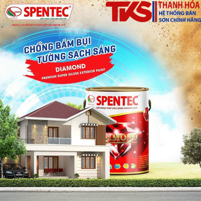 Sơn Spentec chống bụi bẩn tốt